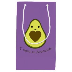 Sacola Para Presentes Pequena Preciso de um Avocuddle Cute Kawaii Avocado