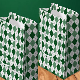 Sacola Para Presentes Pequena Preppy Argyle