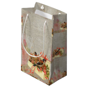 Sacola Para Presentes Pequena Presente Bag Vintage Floral
