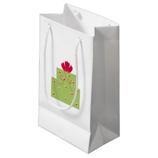 Sacola Para Presentes Pequena Presente Verde Moderno