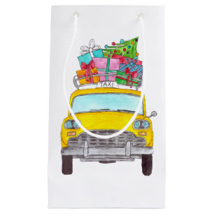 Sacola Para Presentes Pequena Presentes de Natal de Táxi Amarelo de Nova York