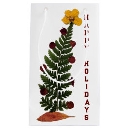 Sacola Para Presentes Pequena Pressão Seca Flor Árvore de Natal Saco de Presente