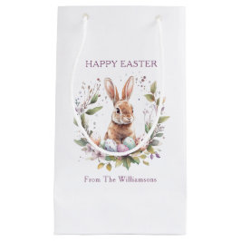 Sacola Para Presentes Pequena Primavera Bunny Easter Egreath Personalizado