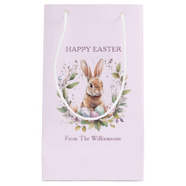 Sacola Para Presentes Pequena Primavera Bunny Easter Egreath Personalizado