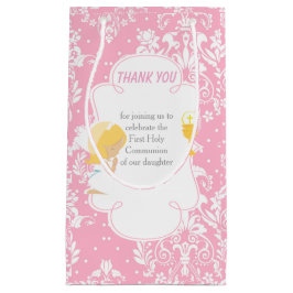 Sacola Para Presentes Pequena Primeira comuna loira de cabelos Obrigado