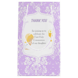 Sacola Para Presentes Pequena Primeira comuna loira de cabelos Obrigado