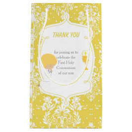 Sacola Para Presentes Pequena Primeira Comunhão de Cabelos Louros Obrigado