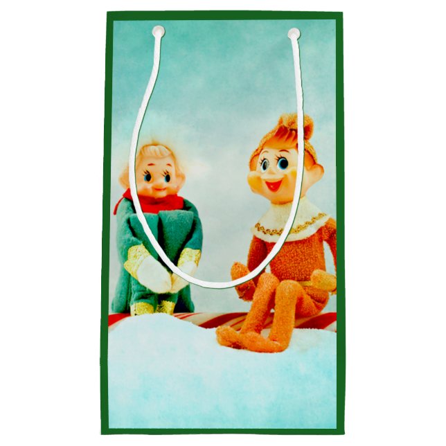 Sacola Para Presentes Pequena Primeira Data Elf (Frente)