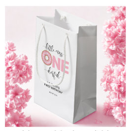 Sacola Para Presentes Pequena Primeiro aniversario de MIs Pequeno e Rosa