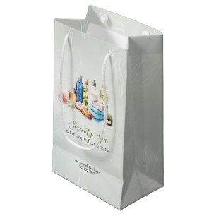 Sacola Para Presentes Pequena Produto Spa e Bem-Estar Verde no Dia da Água
