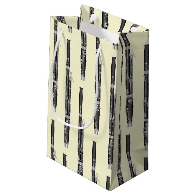 Sacola Para Presentes Pequena Professor de Música Musical de Bassoon Woodwind (Verso inclinado)