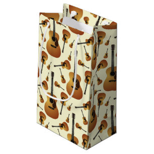 Sacola Para Presentes Pequena Professor de Música Musical de Violão Acústico