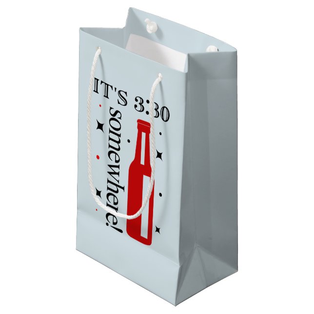 Sacola Para Presentes Pequena Professores Engraçados falam arte (Frente inclinada)