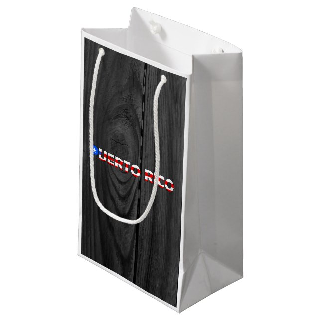 Sacola Para Presentes Pequena Puerto Rico (Frente inclinada)