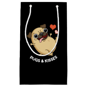Sacola Para Presentes Pequena Pugs E Beija Cachorro Engraçado Pun Dardo BG