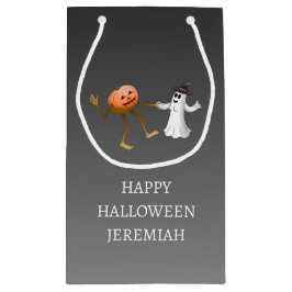 Sacola Para Presentes Pequena Pumpkin do Halloween e Fantasma