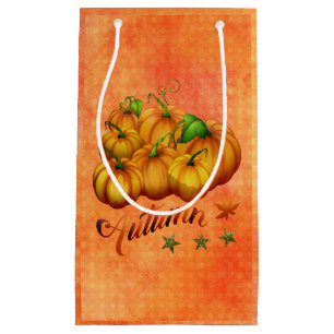 Sacola Para Presentes Pequena Pumpkins Laranja