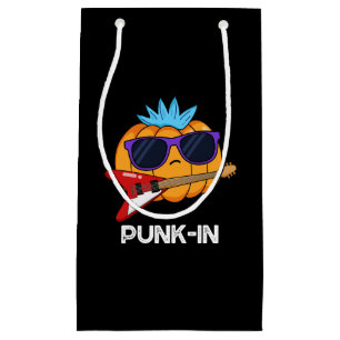 Sacola Para Presentes Pequena Punk in Funny Punk Rock Pumpkin Dark BG