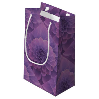Sacola Para Presentes Pequena Purple Dahlia