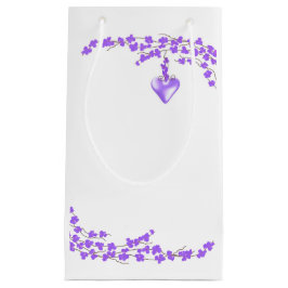 Sacola Para Presentes Pequena Púrpura Brilhante Cor do Coração