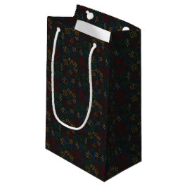 Sacola Para Presentes Pequena Puzzles - Contorno Primário Fundo Preto