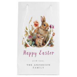 Sacola Para Presentes Pequena Quadrinhos de Páscoa Floral