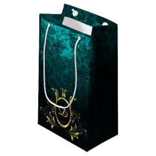 Sacola Para Presentes Pequena Quadro de ouro personalizado de luxo para Damasco