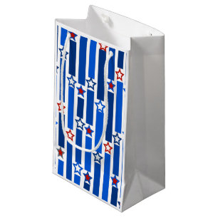 Sacola Para Presentes Pequena Quarto de julho Estrelas e Stripes