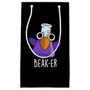 Sacola Para Presentes Pequena Química Engraçada de Beak - Escuro BG