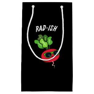 Sacola Para Presentes Pequena Rabanete Engraçado Vegetal Vermelho Azul Escuro BG