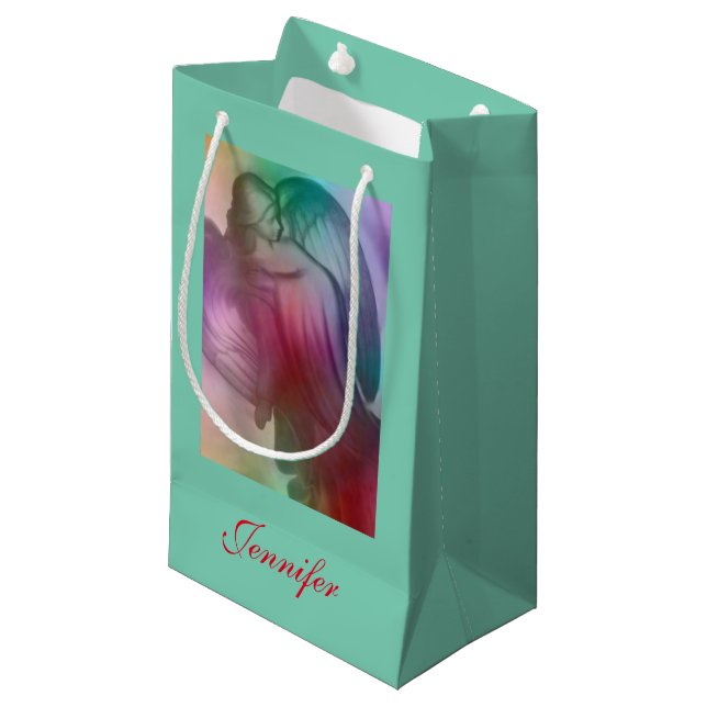 Sacola Para Presentes Pequena Rainbow Angel (Frente inclinada)