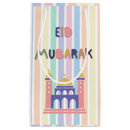 Sacola Para Presentes Pequena Rainbow Pastel Eid Mubarak Eid Gift Bag
