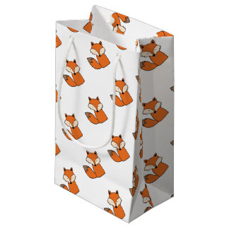Sacola Para Presentes Pequena Raposa vermelha bonita