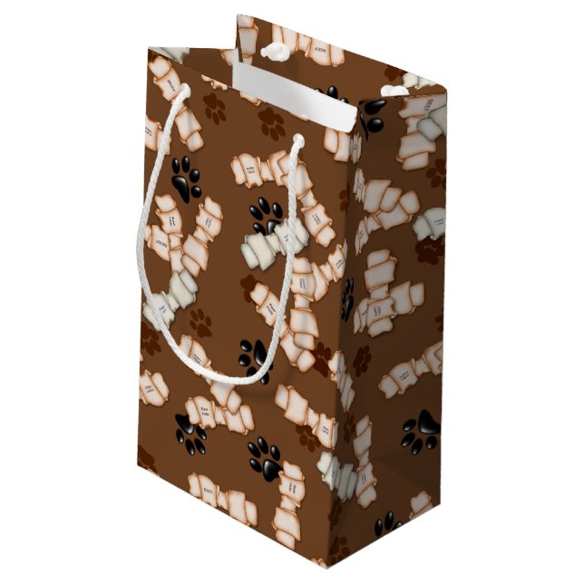 Sacola Para Presentes Pequena Rawhide Dog Bones-GIFT BAG S (Verso inclinado)