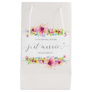 Sacola Para Presentes Pequena Recem casados bonito que Wedding o saco do