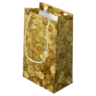 Sacola Para Presentes Pequena recolha de moedas de ouro
