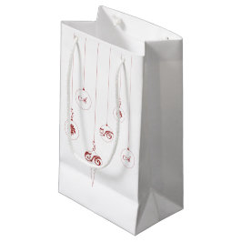 Sacola Para Presentes Pequena Red Monograma Bauble Hangings Ornaments Gift Bag