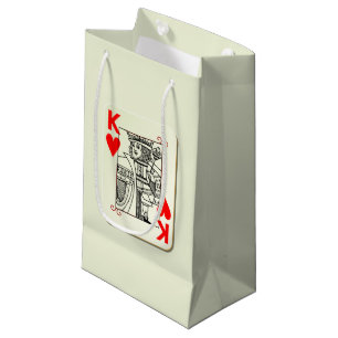Sacola Para Presentes Pequena Rei do saco pequeno do presente do cartão de jogo