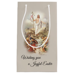 Sacola Para Presentes Pequena Ressurreição da páscoa Pascha de Jesus