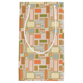 Sacola Para Presentes Pequena Retângulos de Boho