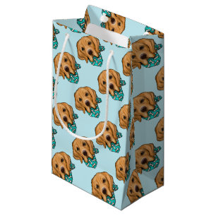 Sacola Para Presentes Pequena Retriever Dourado