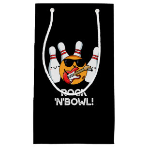 Sacola Para Presentes Pequena Rock & Bowl Boliches Engraçadas Pun Escuro BG