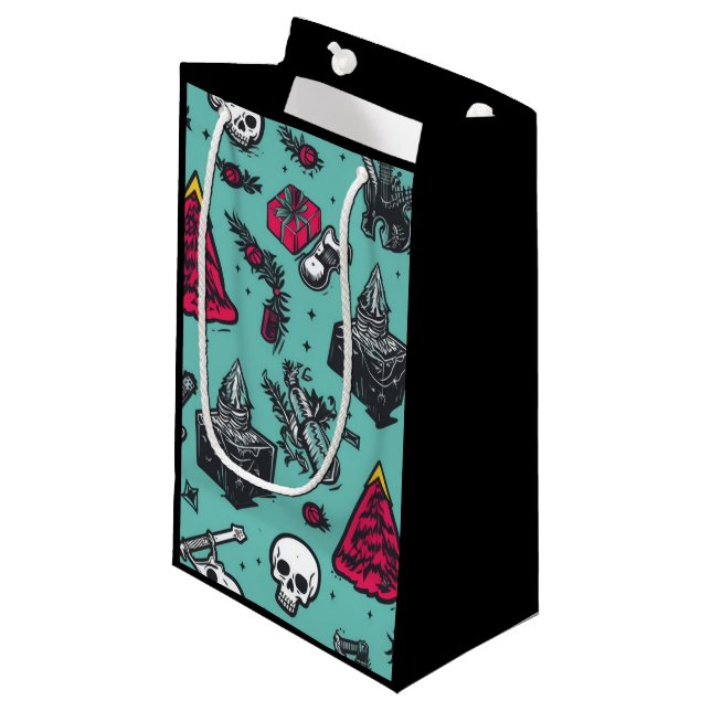 Sacola Para Presentes Pequena Rockin' Skull Gift Bag (Frente inclinada)