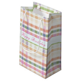 Sacola Para Presentes Pequena Rosa Malva e Azul