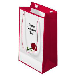 Sacola Para Presentes Pequena Rosa vermelha