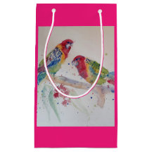Rosella Parrot Bird Watercolor Art Gift Bag