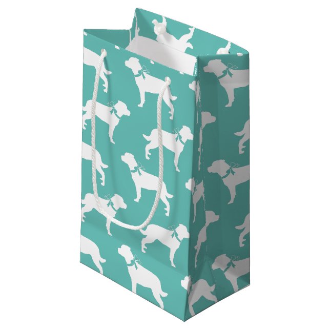 Sacola Para Presentes Pequena Rottweiler Cachorro Puppy Rottie (Frente inclinada)