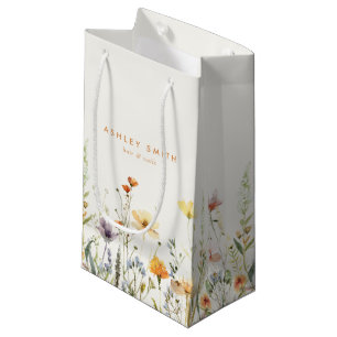 Sacola Para Presentes Pequena Rustic Wildflower Business
