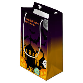 Sacola Para Presentes Pequena Saca de Presente da Noite de Halloween Assustadora
