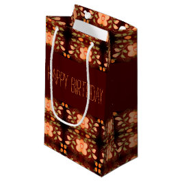 Sacola Para Presentes Pequena Saca de Presente de Aniversário com Padrão de Flor